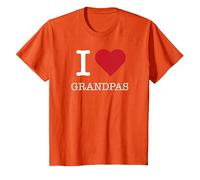 J'aime Les papys, J'aime Les papys T-Shirt, Enfant, Orange, 8 Ans