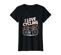 J'aime Les passionnés de Cyclisme | Bicycle Passion T-Shirt Graphique avec Valeur, Femme, Noir, M