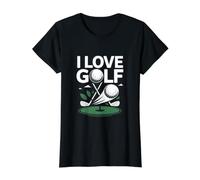 J'aime Les passionnés de Golf Passion T-Shirt Graphique avec Valeur, Femme, Noir, L