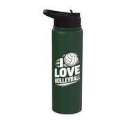 J'aime les passionnés de volley-ball, la passion, l'esprit d'équipe Stainless Steel Insulated Water Bottle