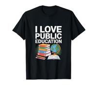 J'aime Les passionnés d'éducation publique T-Shirt Graphique avec Valeur