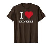 J'aime Les penseurs, J'aime Les penseurs T-Shirt, Homme, Marron, L