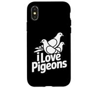 J'aime Les Pigeons, Amateur de Pigeons, ornithologue, Urban Dove Coque pour iPhone X/XS
