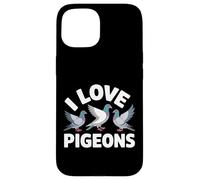 J'aime Les Pigeons Mignons urbains Amoureux des Oiseaux Coque pour iPhone 15