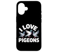 J'aime Les Pigeons Mignons urbains Amoureux des Oiseaux Coque pour iPhone 16