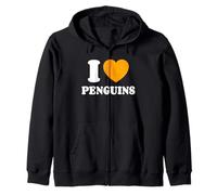 J'aime Les Pingouins I Love Penguins Sweat à Capuche