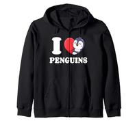 J'aime Les Pingouins I Love Penguins Sweat à Capuche