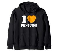 J'aime Les Pingouins I Love Penguins Sweat à Capuche