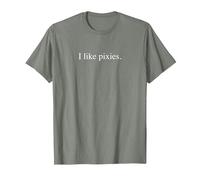 J'aime Les Pixies T-Shirt, Homme, Vert Kaki chiné, M