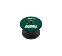 J'aime Les Plantes, Les Zombies et Peut-être 3 Personnes, Halloween drôle PopSockets PopGrip Adhésif