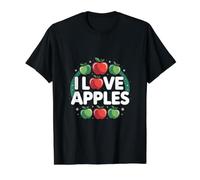 J'aime Les Pommes, Amateur de Fruits juteux T-Shirt Graphique avec Valeur