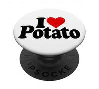 J'aime Les Pommes de Terre en Forme de cœur PopSockets PopGrip Adhésif