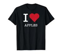 J'aime Les Pommes, J'adore Les Pommes T-Shirt, Homme, Noir, XXL