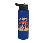 J'aime les pompiers : Courageous Heroes Fire Stainless Steel Insulated Water Bottle