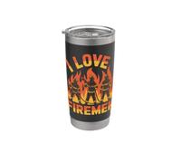 J'aime les pompiers, le courage, l'honneur, le respect Gobelet isotherme en acier inoxydable double paroi