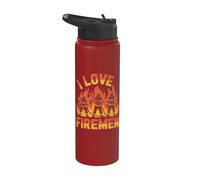 J'aime les pompiers, le courage, l'honneur, le respect Stainless Steel Insulated Water Bottle