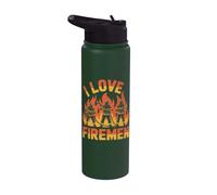 J'aime les pompiers, le courage, l'honneur, le respect Stainless Steel Insulated Water Bottle