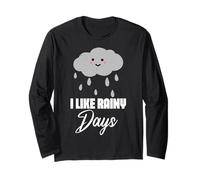 J'aime Les prévisions des Jours de Pluie, météorologue pour Homme Manche Longue