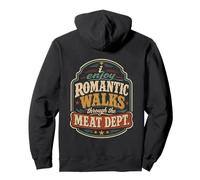 J'aime Les promenades romantiques à Travers Le Barbecue Vintage Meat Dept Sweat à Capuche