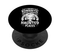 J'aime Les promenades romantiques à Travers Les lieux hantés Chasse aux fantômes PopSockets PopGrip Adhésif