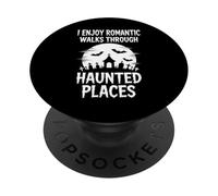 J'aime Les promenades romantiques à Travers Les lieux hantés Chasse aux fantômes PopSockets PopGrip Adhésif