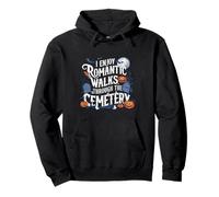 J'aime Les promenades romantiques dans Le cimetière, Halloween drôle Sweat à Capuche