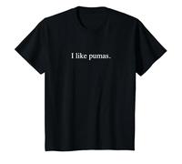 J'aime Les Pumas - Typographie drôle T-Shirt, Enfant, Noir, 3 Ans