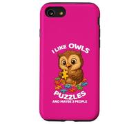 J'aime Les Puzzles de hiboux et Peut-être 3 Personnes Qui Disent avec Humour Que J'aime Les hiboux Coque pour iPhone SE (2020) / 7/8