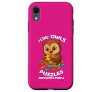 J'aime Les Puzzles de hiboux et Peut-être 3 Personnes Qui Disent avec Humour Que J'aime Les hiboux Coque pour iPhone XR