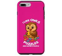 J'aime Les Puzzles de hiboux et Peut-être 3 Personnes Qui Disent avec Humour Que J'aime Les hiboux Coque pour iPhone 7 Plus/8 Plus