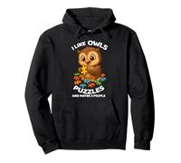 J'aime Les Puzzles de hiboux et Peut-être 3 Personnes Qui Disent avec Humour Que J'aime Les hiboux Sweat à Capuche