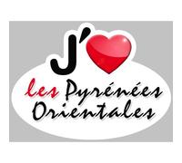 J'aime Les Pyrénées-Orientales (15x11cm) - Sticker/Autocollant