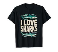 J'aime Les Requins, la Vie Marine et la Passion T-Shirt Graphique avec Valeur