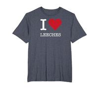 J'aime Les sangsues, J'adore Les sangsues T-Shirt, Homme Grandes Tailles, Bleu Chiné, 5X Tall