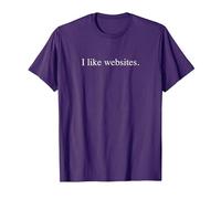 J'aime Les Sites Web T-Shirt, Homme, Violet, L