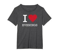 J'aime Les soirées, J'adore Les soirées T-Shirt, Femme Grandes Tailles, Chiné Foncé, 6X