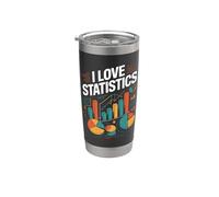 J'aime les statistiques et les graphiques de science des données Gobelet isotherme en acier inoxydable double paroi