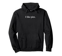 J'aime Les tartes - Typographie drôle Sweat à Capuche, Unisexe pour Adultes, Noir, L
