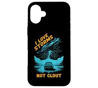 J'aime Les tempêtes, Pas d'influence, Les observateurs météorologiques et Les Fans de Science Coque pour iPhone 16 Plus