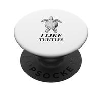 J'aime Les Tortues (Déclaration d'amour pour l'océan et la Plage) PopSockets PopGrip Adhésif