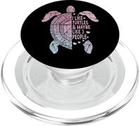 J'aime les tortues et peut-être 3 personnes qui aiment le tie-dye drôle PopSockets PopGrip pour MagSafe