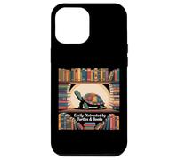 J'aime les tortues facilement distraits par les nerds des tortues et des livres Coque pour iPhone 12 Pro Max