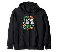 J'aime Les Tortues, la Vie Marine colorée, la Passion Sweat à Capuche