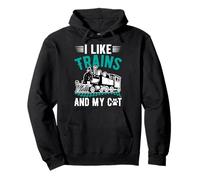 J'aime Les Trains et Mon Chat Sweat à Capuche