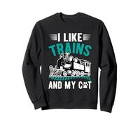 J'aime Les Trains et Mon Chat Sweatshirt
