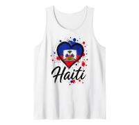J'aime Les Vacances en Haïti, Les Voyages touristiques, Le cœur, Le Drapeau, l'art Débardeur