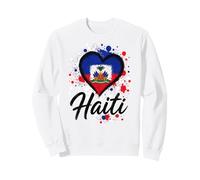 J'aime Les Vacances en Haïti, Les Voyages touristiques, Le cœur, Le Drapeau, l'art Sweatshirt