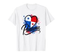 J'aime Les Vacances, Les Voyages touristiques au Panama, Le Drapeau en Forme de cœur et Le Design Artistique T-Shirt