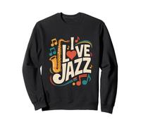 J'aime Les Vibrations de la Musique de Saxophone Jazz Sweatshirt
