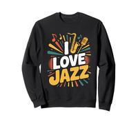 J'aime Les Vibrations de la Musique de Saxophone Jazz Sweatshirt